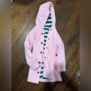 Girls Pink Lined Hatley Raincoat Size 8